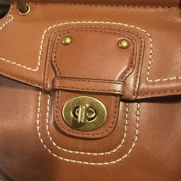 Coach Willis Brown Leather Women's crossbody with the legacy lining…. - Picture 7 of 10